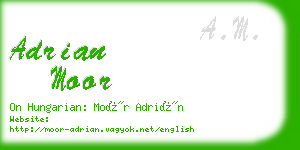 adrian moor business card